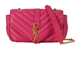 College Mini Chain, Leather, Pink, 0515, 3*